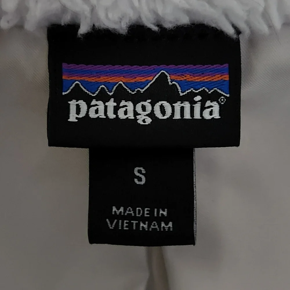 Patagonia Los Gatos Full Zip Fleece Jacket Womens Small White 25211 Slim Fit - Picture 4 of 10